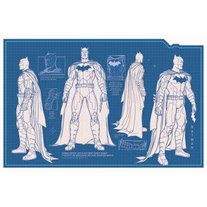 Umělecký tisk Batman - Batsuit blueprint, 40 × 26.7 cm