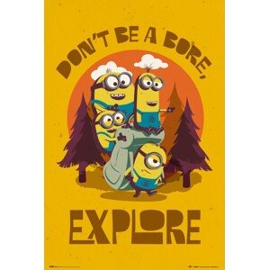 Plakát, Obraz - Minions - Don‘t Be Bore, Explore, 61 × 91.5 cm