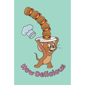 Umělecký tisk Tom and Jerry - Delicious burgers, 26.7 × 40 cm
