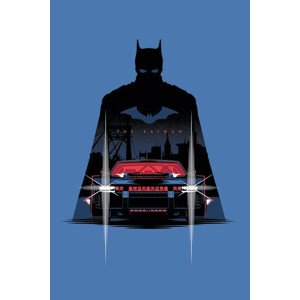 Umělecký tisk Batman - Batmobile, 26.7 × 40 cm