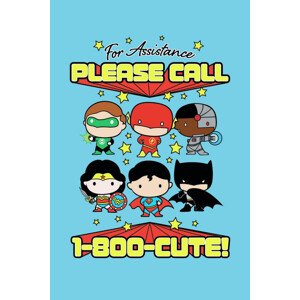 Umělecký tisk Justice League - Cute Assistance, 26.7 × 40 cm