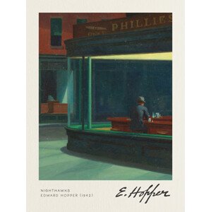 Obrazová reprodukce Noční ptáci, Edward Hopper, 30 × 40 cm