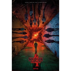Plakát, Obraz - Stranger Things: Season 4 - Every Ending Has A Beginning, 61 × 91.5 cm