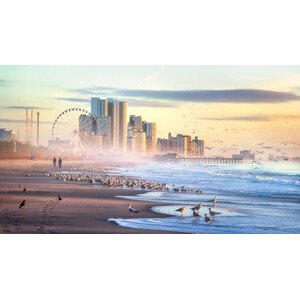 Fotografie Autumn Morning at the Beach, Jianping Yang, 40 × 22.2 cm