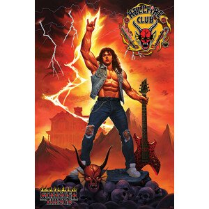 Plakát, Obraz - Stranger Things 4 - Hellfire Club Rock God, 61 × 91.5 cm