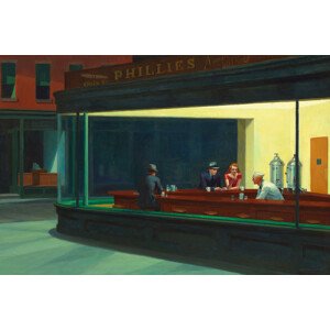 Obrazová reprodukce Nighthawks, Edward Hopper, 40 × 26.7 cm