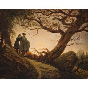 Obrazová reprodukce Two Men in the Consideration of the Moon, Friedrich, Caspar David, 40 × 30 cm
