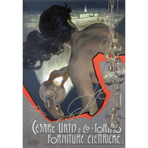 Obrazová reprodukce Cesare Urtis & Co, Torino - Forniture Elettriche', poster, Italian, 1900, Hohenstein, Adolfo, 26.7 × 40 cm