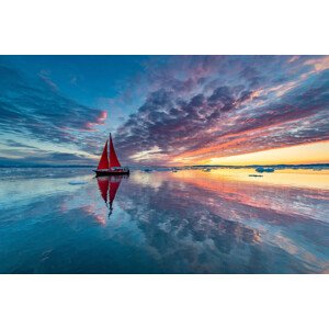 Fotografie Greenland fire sky, Marc Pelissier, 40 × 26.7 cm