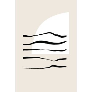 Ilustrace Sunset and Waves, uplusmestudio, 26.7 × 40 cm