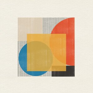 Ilustrace Midcentury Modern Object No2, THE MIUUS STUDIO, 40 × 40 cm