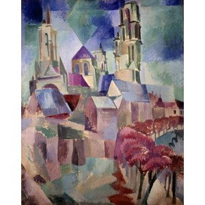 Obrazová reprodukce Les Tours de Laon Painting, Delaunay, Robert, 30 × 40 cm