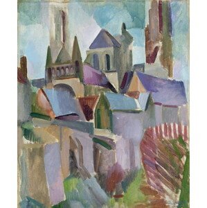 Obrazová reprodukce Towers of Laon, 1912, Delaunay, Robert, 33.2 × 40 cm
