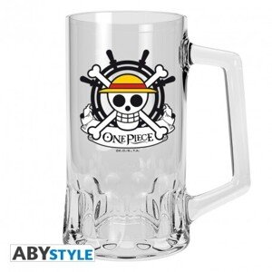 Sklenička One Piece - Skull - Luffy, 0,5 l