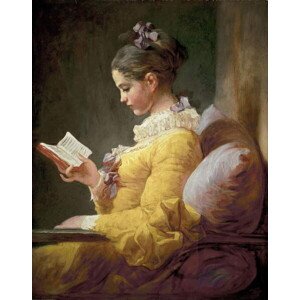Obrazová reprodukce Young Girl Reading, c.1770, Fragonard, Jean-Honore, 30 × 40 cm