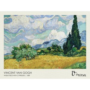 Obrazová reprodukce Wheatfield with Cypresses, 1889, Vincent van Gogh, 40 × 30 cm