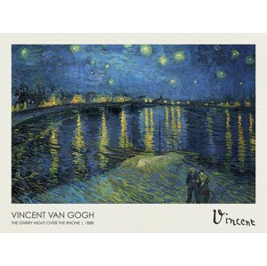 Obrazová reprodukce The Starry Night over the Rhone (1888), Vincent van Gogh, 40 × 30 cm