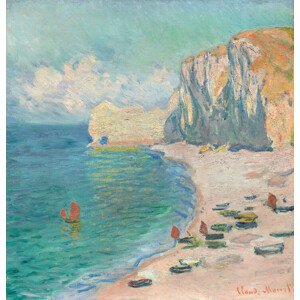 Obrazová reprodukce The Beach and the Falaise d'Amont (1885), Claude Monet, 40 × 40 cm
