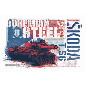 Ilustrace World of Tanks - Bohemian Steel, WOT, 40 × 26.7 cm