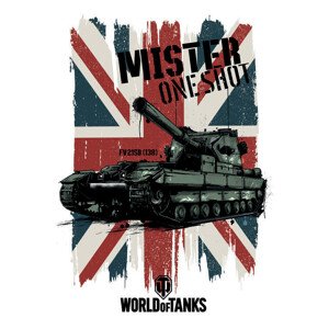 Ilustrace World of Tanks - Mister One Shot - Union Jack, WOT, 26.7 × 40 cm