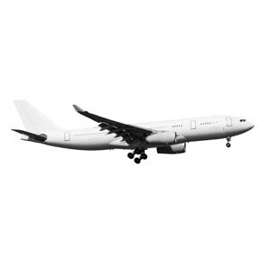 Fotografie White passenger aircraft cut out, fhm, 40 × 26.7 cm