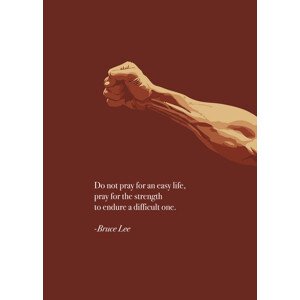 Ilustrace Bruce Lee Quote, Andreas Magnusson, 30 × 40 cm