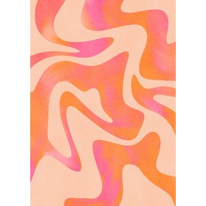 Ilustrace Abstract Wave - Peach Fuzz, Baroo Bloom, 30 × 40 cm