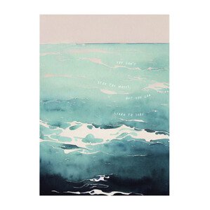Ilustrace Learn To Surf, KsanaKalpa, 30 × 40 cm