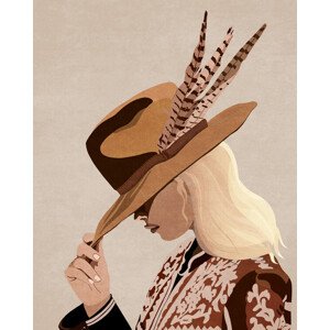 Ilustrace Cowgirl, Emel Tunaboylu, 30 × 40 cm