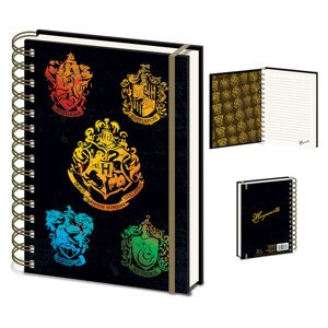 Zápisník Harry Potter - Colourful Crest Dark, A5