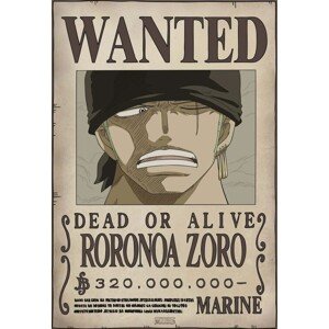 Plakát, Obraz - One Piece - Wanted Zoro, 61 × 91.5 cm