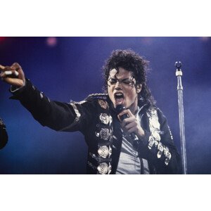 Fotografie Michael Jackson Performing At Wembley Stadium, Steve Wood/Popperfoto, 40 × 26.7 cm