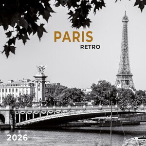 Kalendář 2026 Paris Retro, 30 x 30 cm