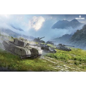 Ilustrace World of Tanks - Churchill VII, 40 × 26.7 cm