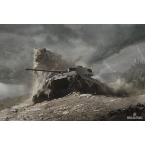 Ilustrace World of Tanks - Tiger II, 40 × 26.7 cm