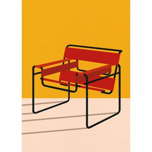 Ilustrace Wassily Chair Marcel Breuer, Rosi Feist, 30 × 40 cm