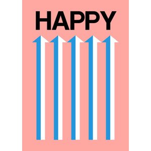 Ilustrace Happy Pink, Frances Collett, 30 × 40 cm