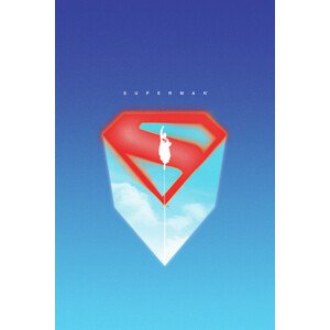 Umělecký tisk Superman 2025 - Airbrush logo, 26.7 × 40 cm