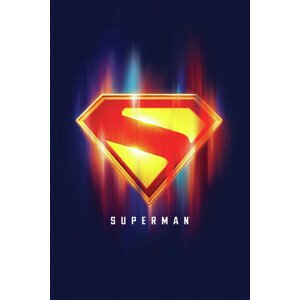Umělecký tisk Superman 2025 - S logo blurred, 26.7 × 40 cm