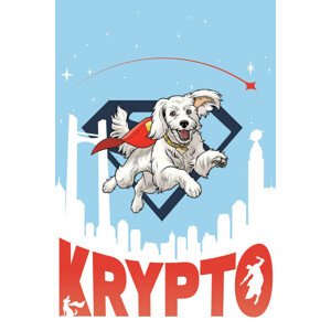 Umělecký tisk Superman 2025 - Krypto - Cartoon, 26.7 × 40 cm