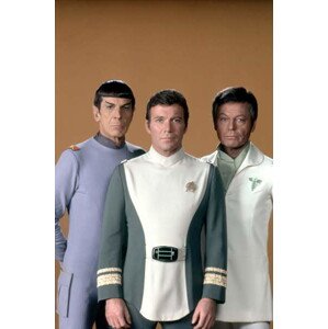 Fotografie Leonar Nimoy, William Shatner And Deforest Kelley., 26.7 × 40 cm