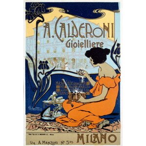 Obrazová reprodukce Advertising poster for Calderoni jeweler in Milan, c1920, Hohenstein, Adolfo, 26.7 × 40 cm